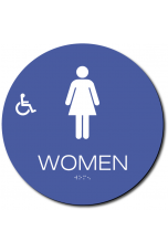 California WOMEN Accessible Restroom Door Sign – Styrene
