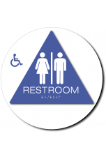 California Unisex Accessible RESTROOM Door Sign - Styrene
