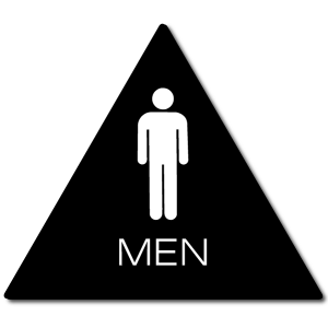California MEN Restroom Door Sign