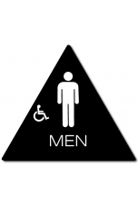 California MEN Accessible Restroom Door Sign