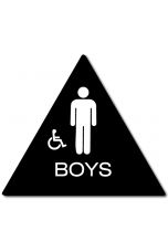 California BOYS Accessible Restroom Door Sign