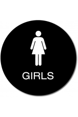 California GIRLS Restroom Door Sign