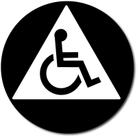 California All Gender Accessible Restroom Door Sign