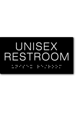 California UNISEX RESTROOM Text Wall Sign