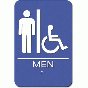 MEN Accessible Restroom Sign - Styrene