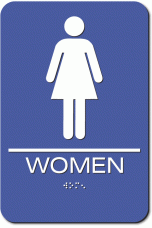 WOMEN Restroom Sign - Styrene