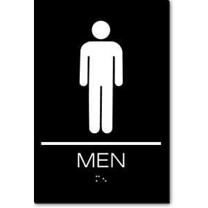 California MEN Restroom Wall Sign
