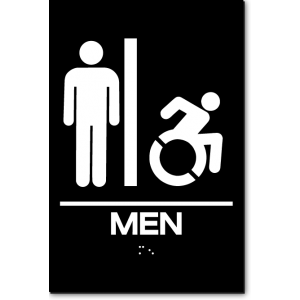 MEN Speedy Wheelchair Restroom Sign - NY/CT
