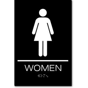 California WOMEN Restroom Wall Sign