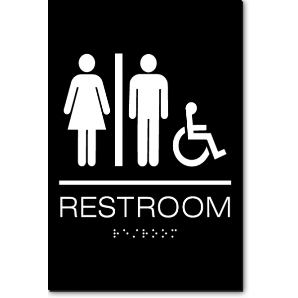 California UNISEX ACCESSIBLE Restroom Wall Sign | ADA Sign Factory