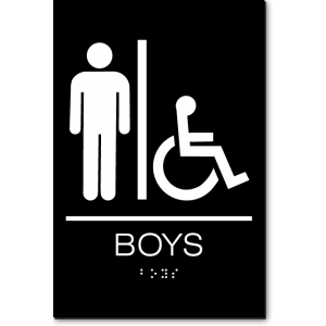 BOYS Accessible Restroom Sign