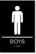California BOYS Restroom Wall Sign