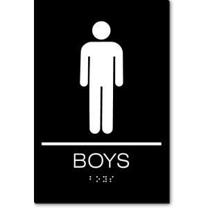 California BOYS Restroom Wall Sign