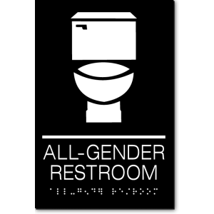 ALL GENDER RESTROOM Toilet Sign