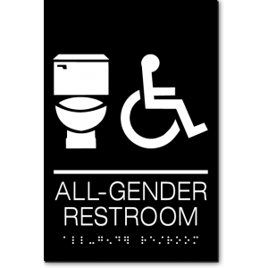 ALL GENDER RESTROOM Accessible Toilet Sign