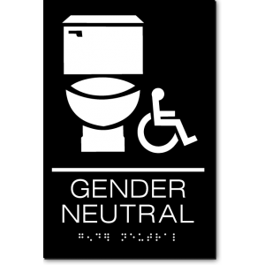 GENDER NEUTRAL Accessible Restroom Sign