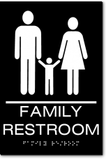 California FAMILY RESTROOM Wall Sign