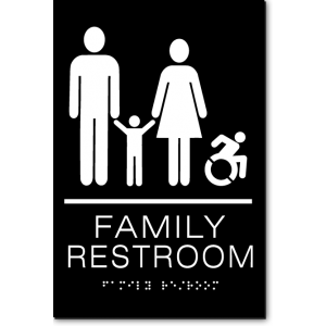 FAMILY RESTROOM Speedy Wheelchair Sign - NY/CT