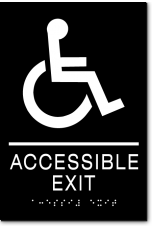 ACCESSIBLE EXIT Wheelchair Sign