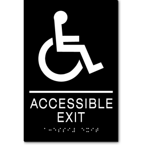 WHEELCHAIR ACCESSIBLE EXIT Sign | ADA Sign Factory