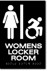WOMENS LOCKER ROOM Speedy Wheelchair Sign - NY/CT