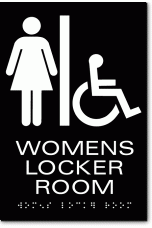 WOMENS LOCKER ROOM Sign