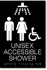 UNISEX ACCESSIBLE SHOWER Sign