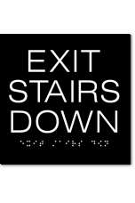 EXIT STAIRS DOWN Sign