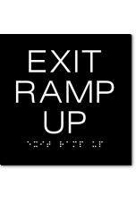 EXIT RAMP UP Sign