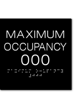 MAXIMUM OCCUPANCY Customized Sign
