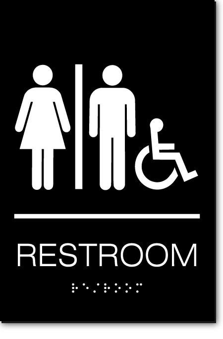 Unisex Accessible Restroom Sign Ada Sign Factory