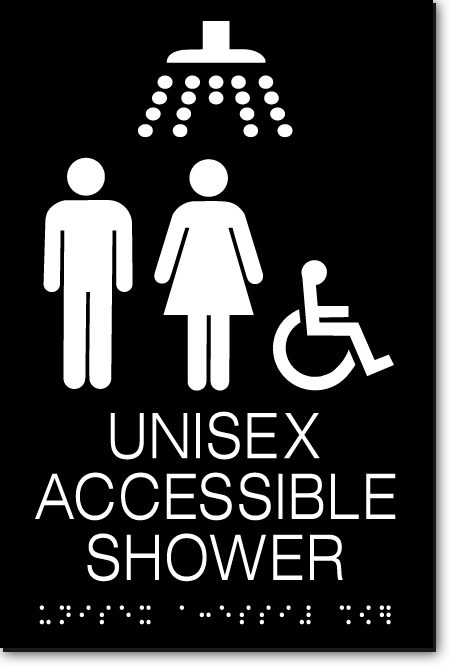 UNISEX ACCESSIBLE SHOWER Sign | ADA Sign Factory