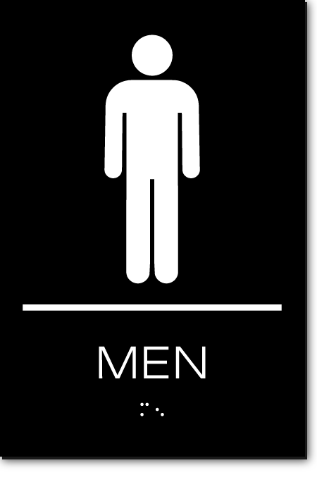 California MEN Restroom Wall Sign | ADA Sign Factory