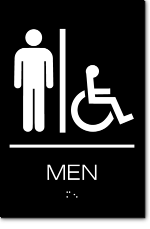 MEN Accessible Restroom Sign