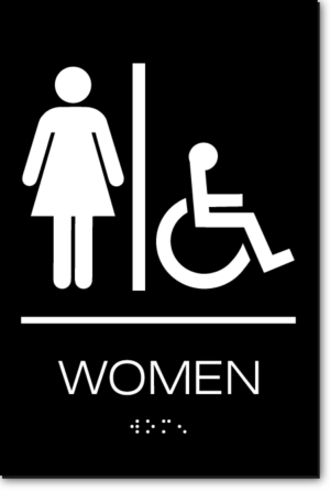 WOMEN Accessible Restroom Sign