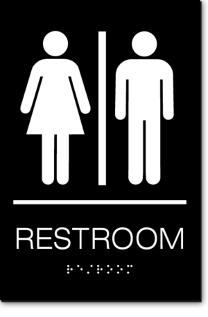 Unisex RESTROOM Sign