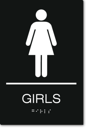 GIRLS Restroom Sign