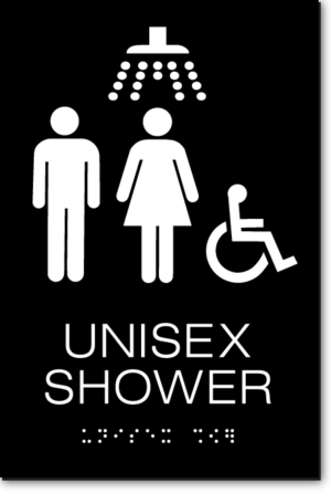 UNISEX ACCESSIBLE SHOWER Sign