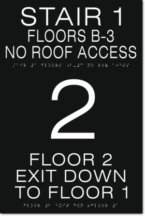 IBC / IFC FLOOR STAIRWELL Customized Sign