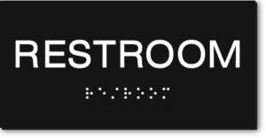 RESTROOM Sign