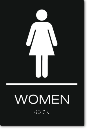 California WOMEN Restroom Wall Sign