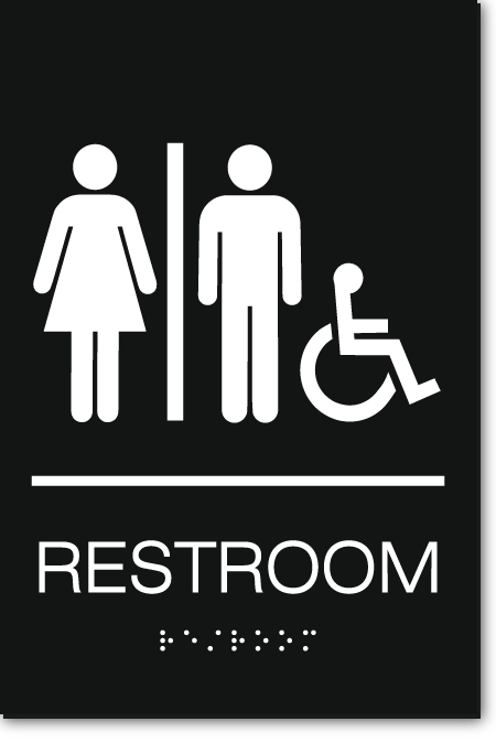 California Unisex RESTROOM Accessible Wall Sign