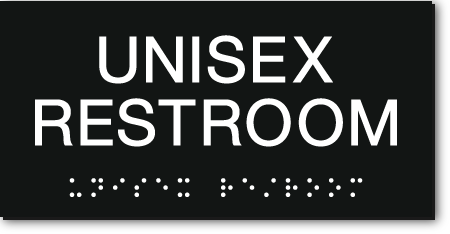 California UNISEX RESTROOM Text Wall Sign