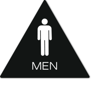California MEN Restroom Door Sign