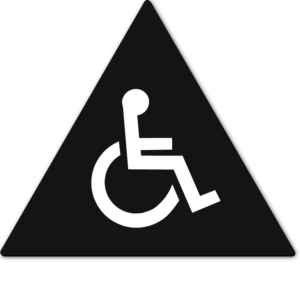 California Male Accessible RESTROOM Door Sign