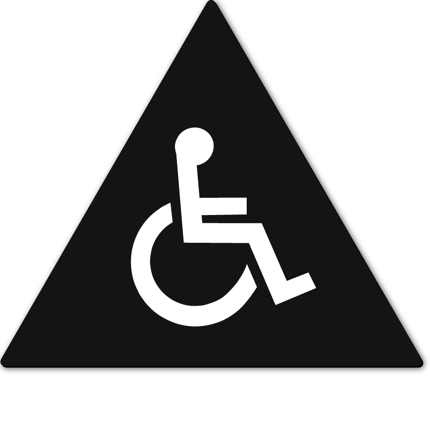 California Male Accessible RESTROOM Door Sign
