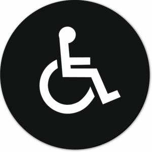 California Female Accessible RESTROOM Door Sign