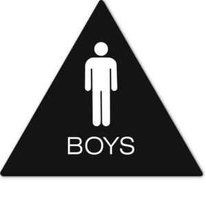 California BOYS Restroom Door Sign