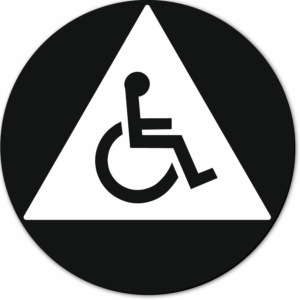 California All Gender Accessible Restroom Door Sign